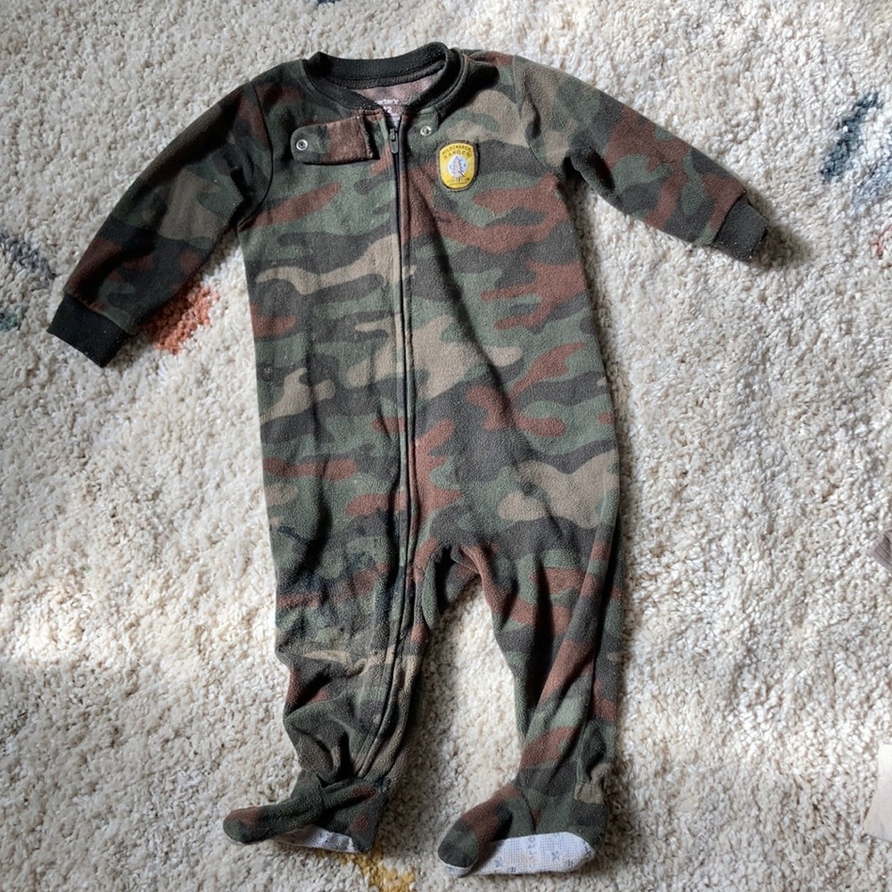 Carter’s camouflage onesie footie pajamas